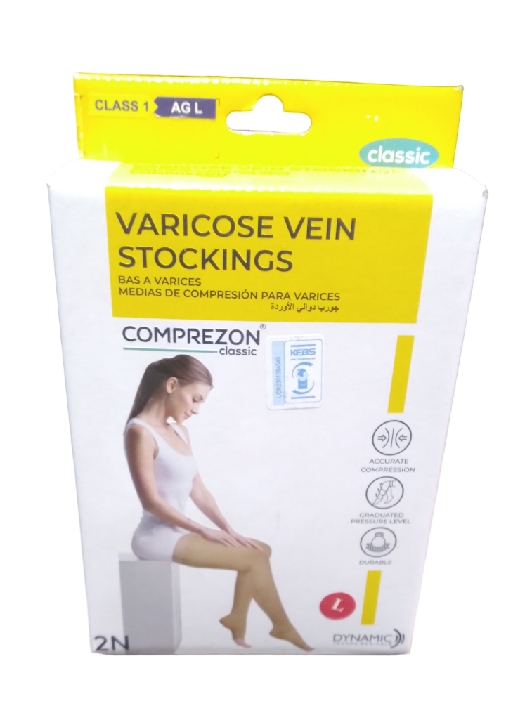 Varicose Vein Stockings L - Ag(Upto Groin) Pair