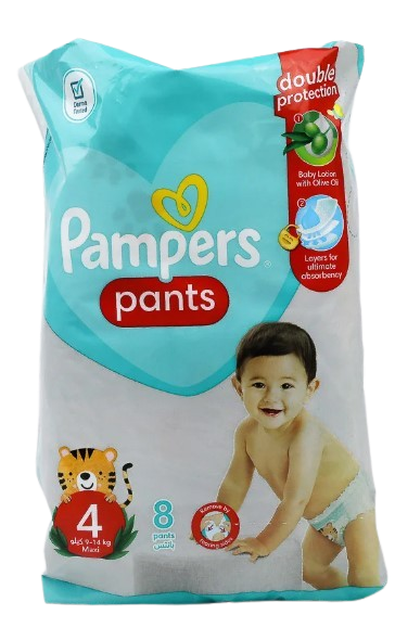 Pampers Pants Low Count Size 4 Pack 8`s